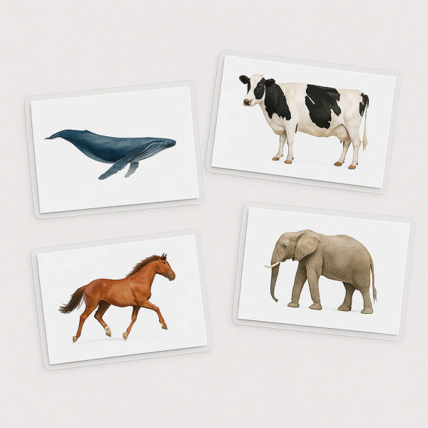 بطاقات مجموعة القراءة - الحيوانات